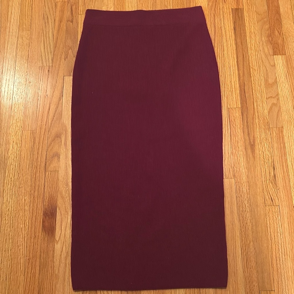 AKRIS long purple/maroon skirt